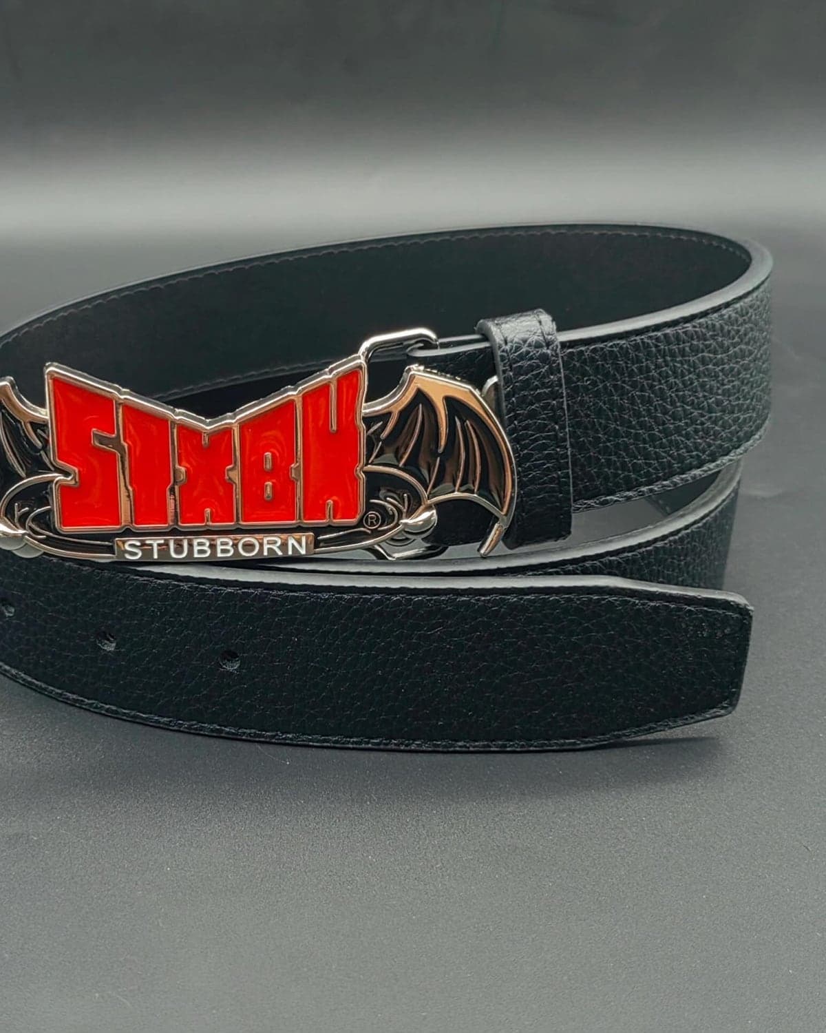 The STXBN Wing Buckle Belt in black